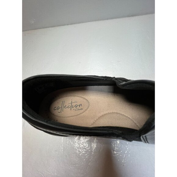 Clarks Collection Black Leather Womens Shoes Size 10 - Picture 4 of 14